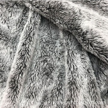 reversible brushed printed faux  fur  fabric